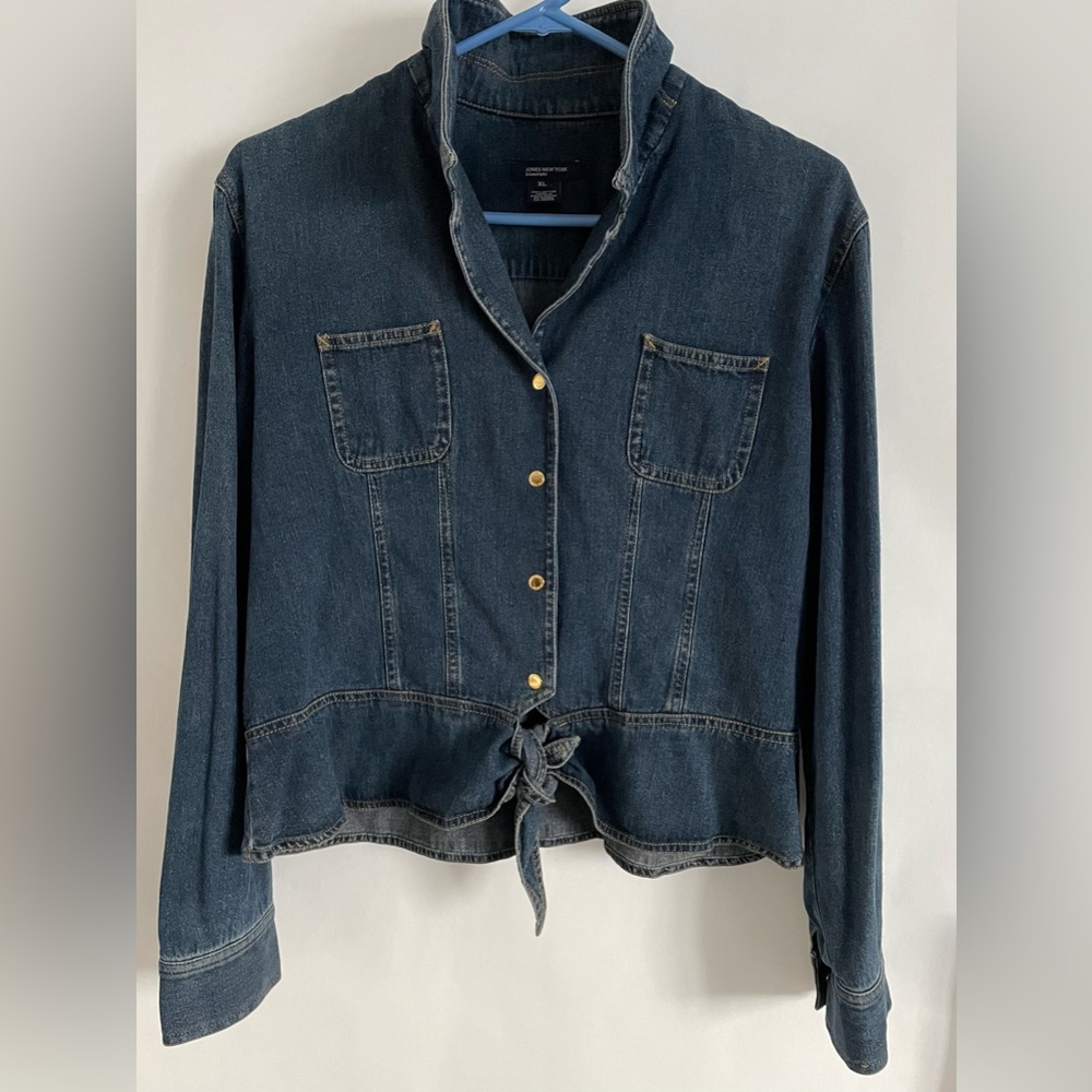 Jones New York Signature Denim Jacket, XL